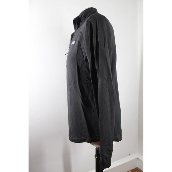 Vineyard Vines S Black DreamCloth Shep Shirt 1/4 Zip Relaxed Pullover Top - Picture 7 of 10